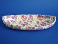 Vintage Grimwades Royal Winton 'Mayfair' Chintz Canoe Shaped Dish c1951