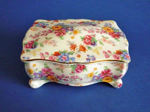 Vintage Royal Winton 'Cotswold' Chintz Candy Box c1952