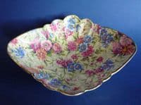 Vintage Royal Winton 'Mayfair' Chintz Art Deco Shaped Dish c1951