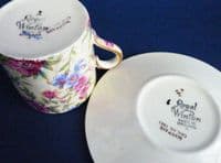 Vintage Royal Winton 'Mayfair' Chintz Coffee Can and Saucer c1951 #1