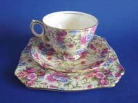 Vintage Royal Winton 'Mayfair' Chintz Trio c1951 #2