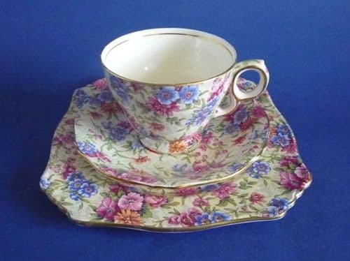 Vintage Royal Winton 'Mayfair' Chintz Trio c1951 #4
