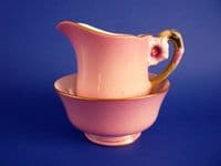 Vintage Royal Winton Pink 'Petunia' Jug and Basin c1950