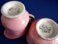 Vintage Royal Winton Pink 'Petunia' Jug and Basin c1950