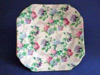 Vintage Shelley Fine Bone China 'Pink Summer Glory'  Tea Plate c1945 (Sold)