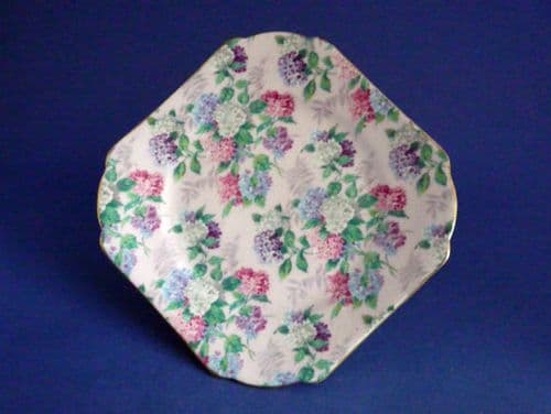 Vintage Shelley Fine Bone China 'Pink Summer Glory'  Tea Plate c1945 (Sold)