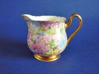 Vintage Shelley Fine Bone China 'Rock Garden' Gainsborough Jug c1940 (Sold)