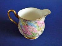 Vintage Shelley Fine Bone China 'Rock Garden' Gainsborough Jug c1940 (Sold)