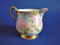 Vintage Shelley Fine Bone China 'Rock Garden' Gainsborough Jug c1940 (Sold)
