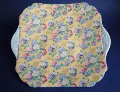 Vintage Shelley Fine Bone China 'Summer Glory' Chintz Cake Plate c1945 #1 (Sold)