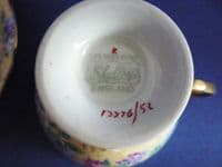 Vintage Shelley Fine Bone China 'Summer Glory' Chintz Cup and Saucer c1940 (Sold)