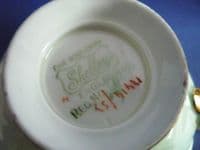 Vintage Shelley 'Green Daisy' Chintz Oleander Cup and Saucer c1940 (Sold)