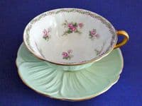 Vintage Shelley 'Rose Sprays' Pattern 13535 Oleander Cup and Saucer c1940 (Sold)