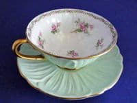Vintage Shelley 'Rose Sprays' Pattern 13535 Oleander Cup and Saucer c1940 (Sold)