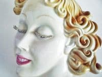 W. Goebel 'Lady with Curls' Art Deco Wall Mask Ri.32 c1930