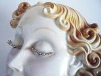 W. Goebel 'Lady with Curls' Art Deco Wall Mask Ri.32 c1930