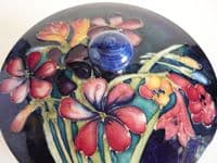 Walter Moorcroft Blue 'Spring Flowers' Large Covered Bowl c1950 (Sold)