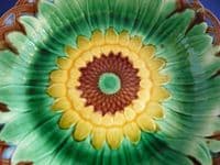 Wedgwood Coloured Majolica 'Sunflower' Plate c1874 (Sold)