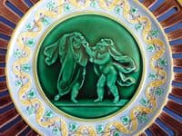 Wedgwood Majolica 'Email Ombrant' Masked Putti Reticulated Plate c1868
