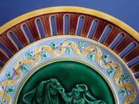 Wedgwood Majolica 'Email Ombrant' Masked Putti Reticulated Plate c1868