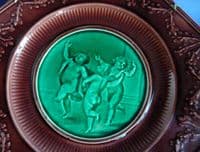 Wedgwood Octagonal Majolica 'Email Ombrant' Dancing Putti Plate c1867