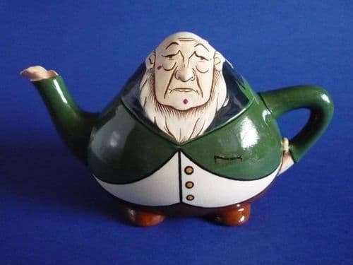 Wileman Intarsio Paul Kruger Character Teapot by Frederick Rhead c1900 (Sold)