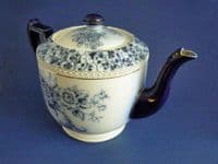 Wiltshaw and Robinson Carlton Ware 'Peony' Flow Blue Teapot c1900 (Sold)