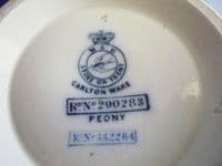 Wiltshaw and Robinson Carlton Ware 'Peony' Flow Blue Teapot c1900 (Sold)