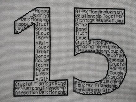 15th Wedding Anniversary (Crystal) In Words