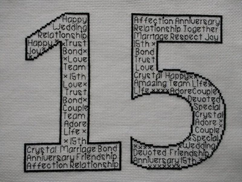 15th Wedding Anniversary (Crystal) In Words