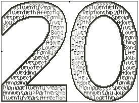 20th Wedding Anniversary (China) In Words