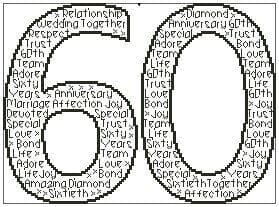 60th Wedding Anniversary (Diamond) In Words