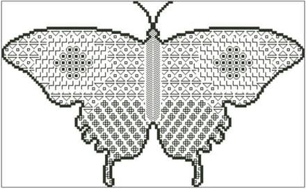 Blackwork Butterfly 2 - Printed Chart