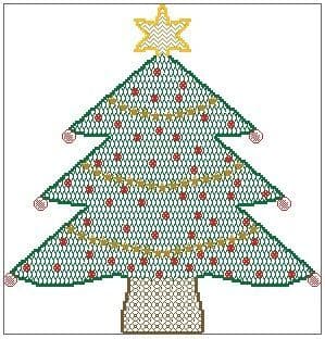 Blackwork Christmas Tree