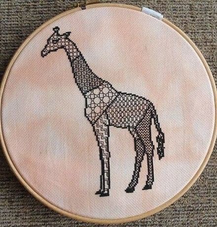 Blackwork Giraffe