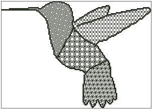 Blackwork Hummingbird