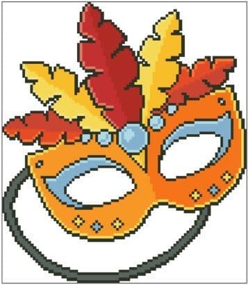 Carnival Mask - Printed Chart