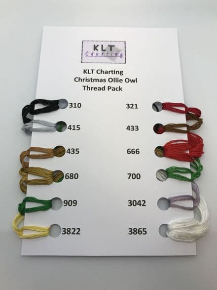Christmas Ollie Owl Thread Pack