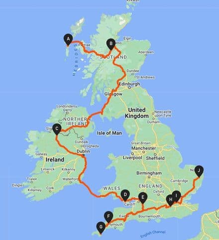 Cryptids of the UK Stitching Challenge - 1691 miles