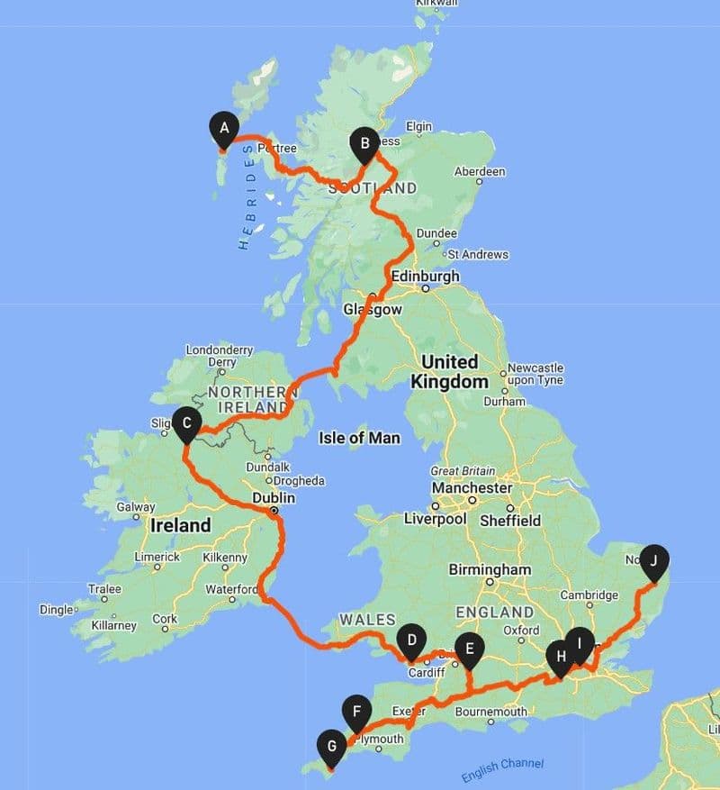 Cryptids of the UK Stitching Challenge - 1691 miles