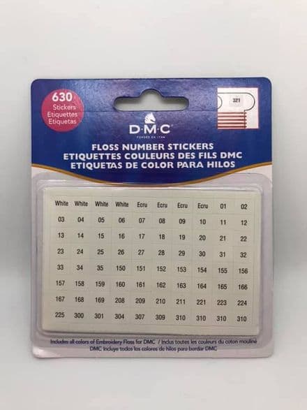 DMC Thread Number Stickers