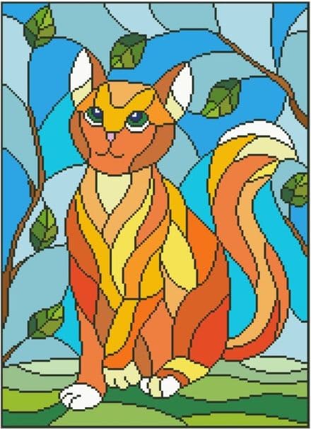 Felix - Stained Glass Cat