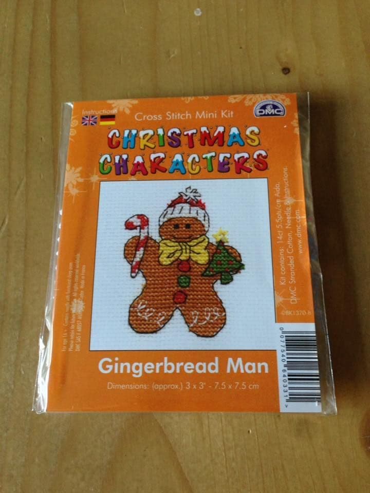 Gingerbread Man Christmas Character DMC Mini Kit