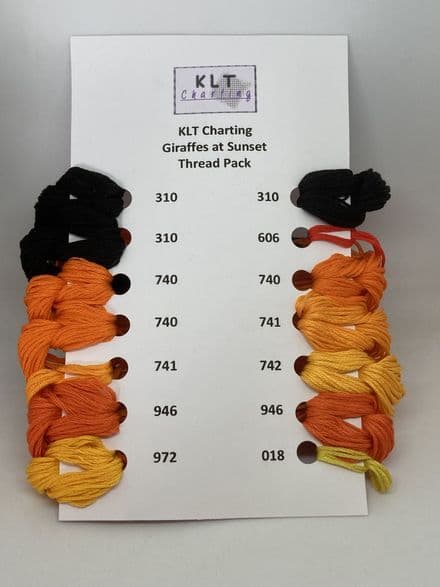 Giraffes at Sunset Thread Pack