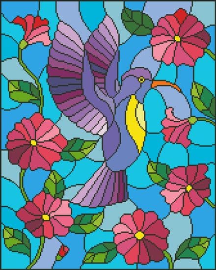 Hayley - Stained Glass Hummingbird