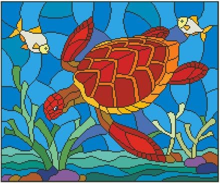Isda - Stained Glass Sea Turtle