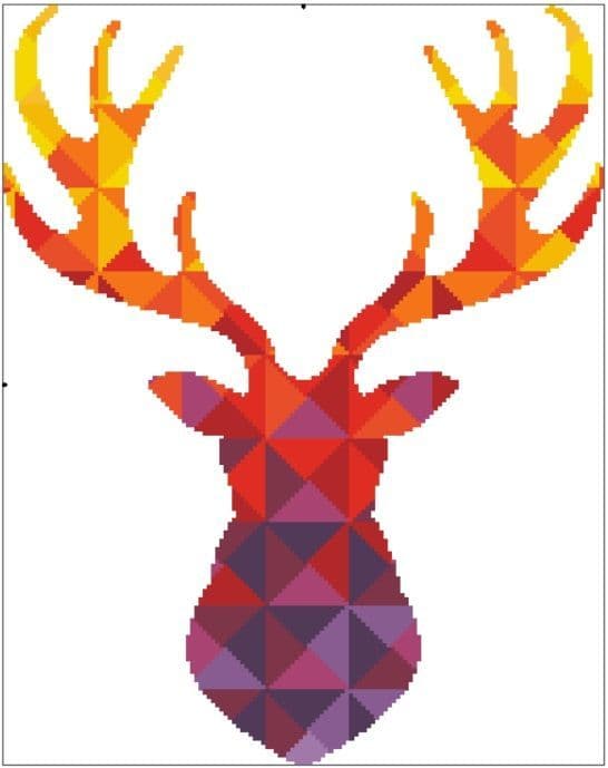 Kaleidoscope Deer Head