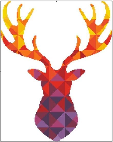 Kaleidoscope Deer Head