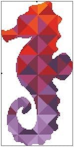 Kaleidoscope Seahorse - Printed Chart