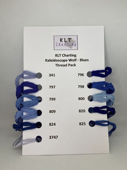 Kaleidoscope Wolf (Blues) Thread Pack